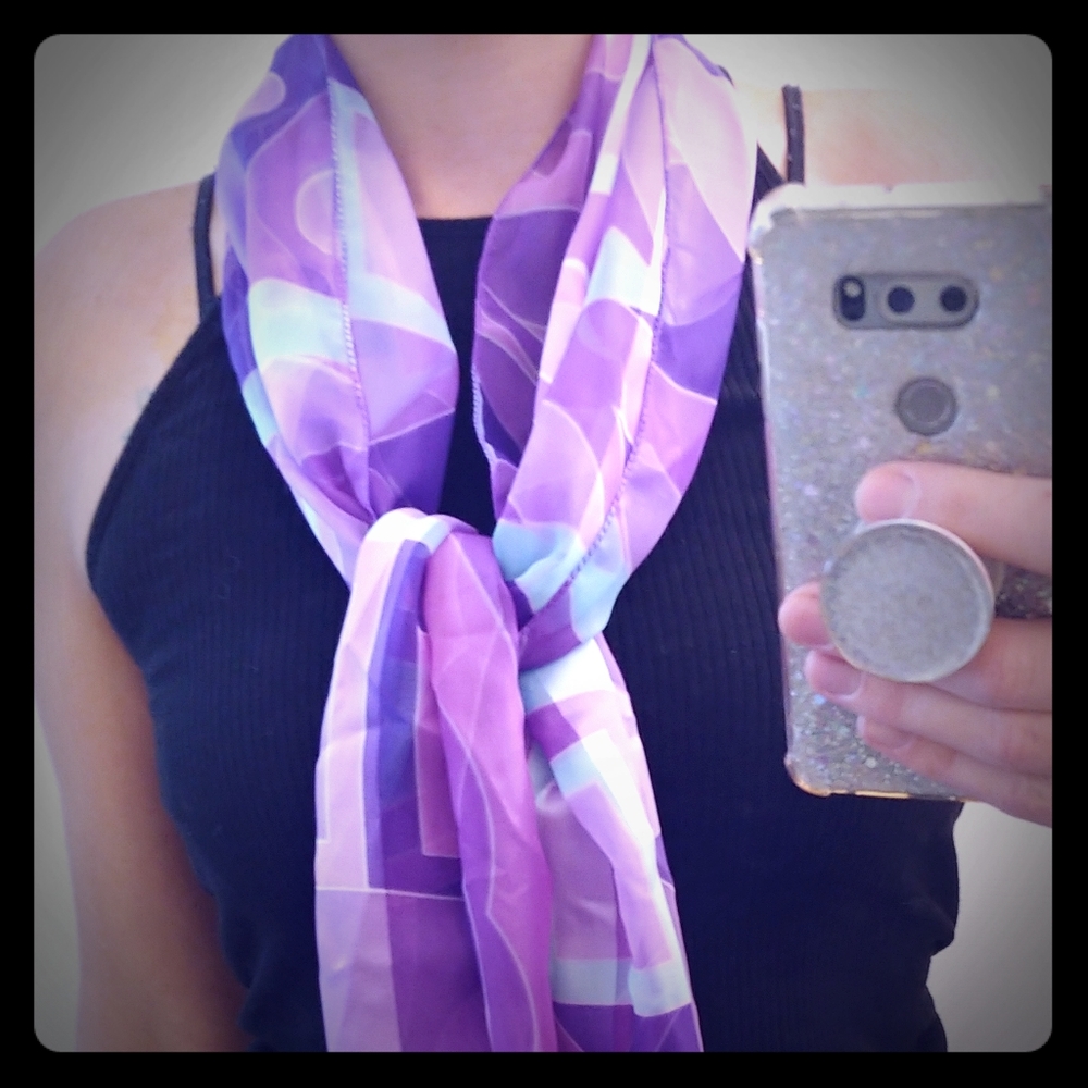 Purple fashion scarf